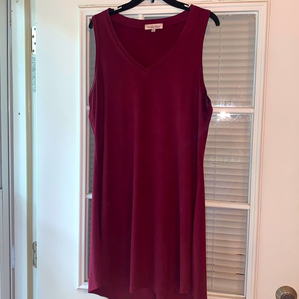 Suede tank top dress -Boutique